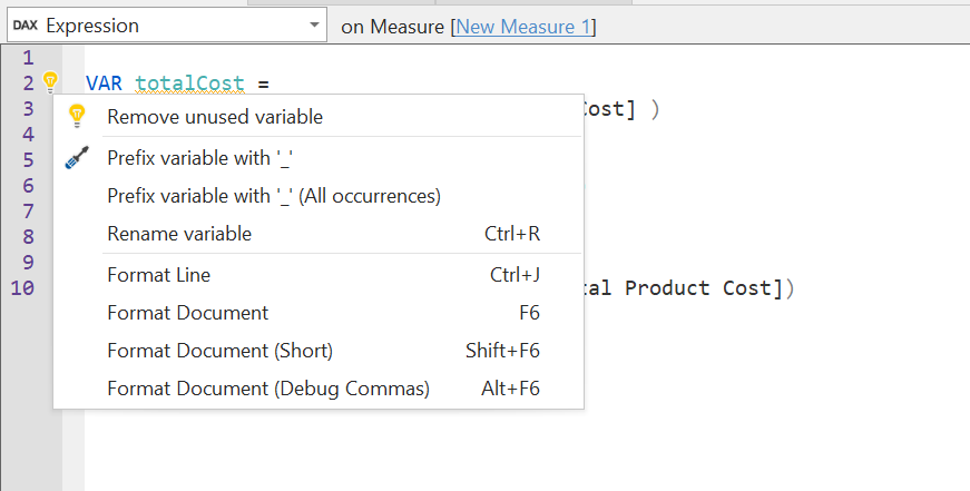 Code Actions Margin