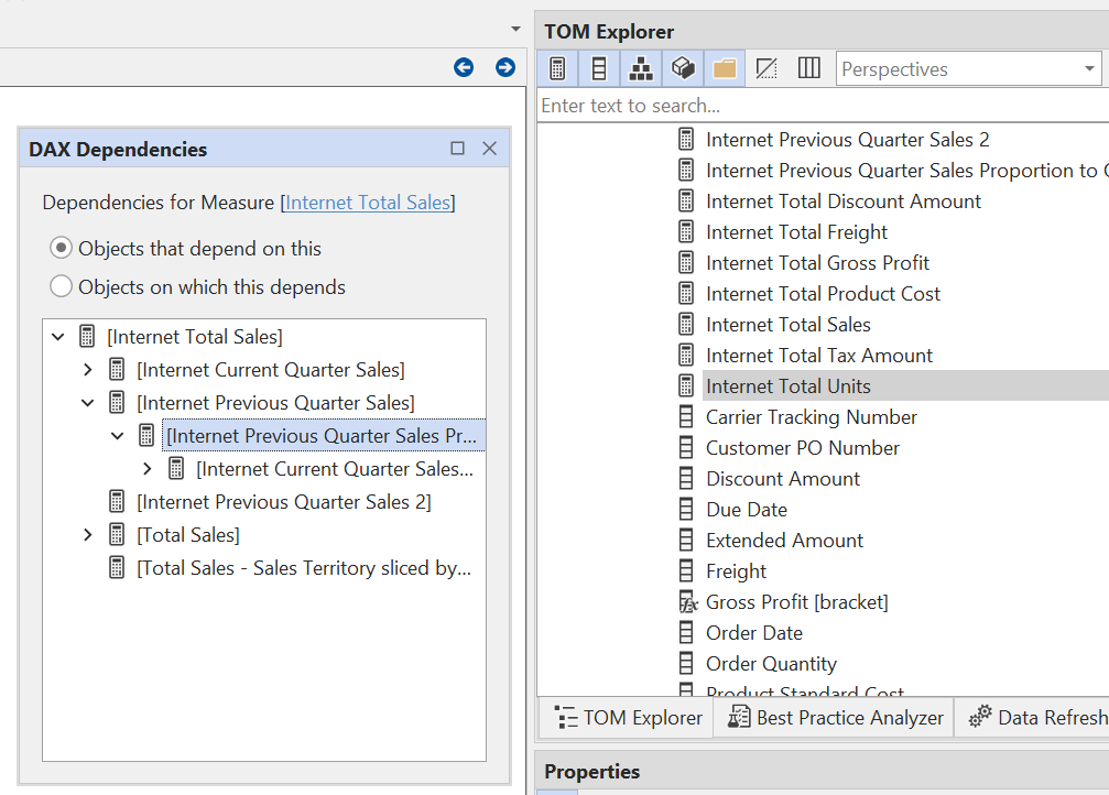 Dax Dependencies And Tom Explorer