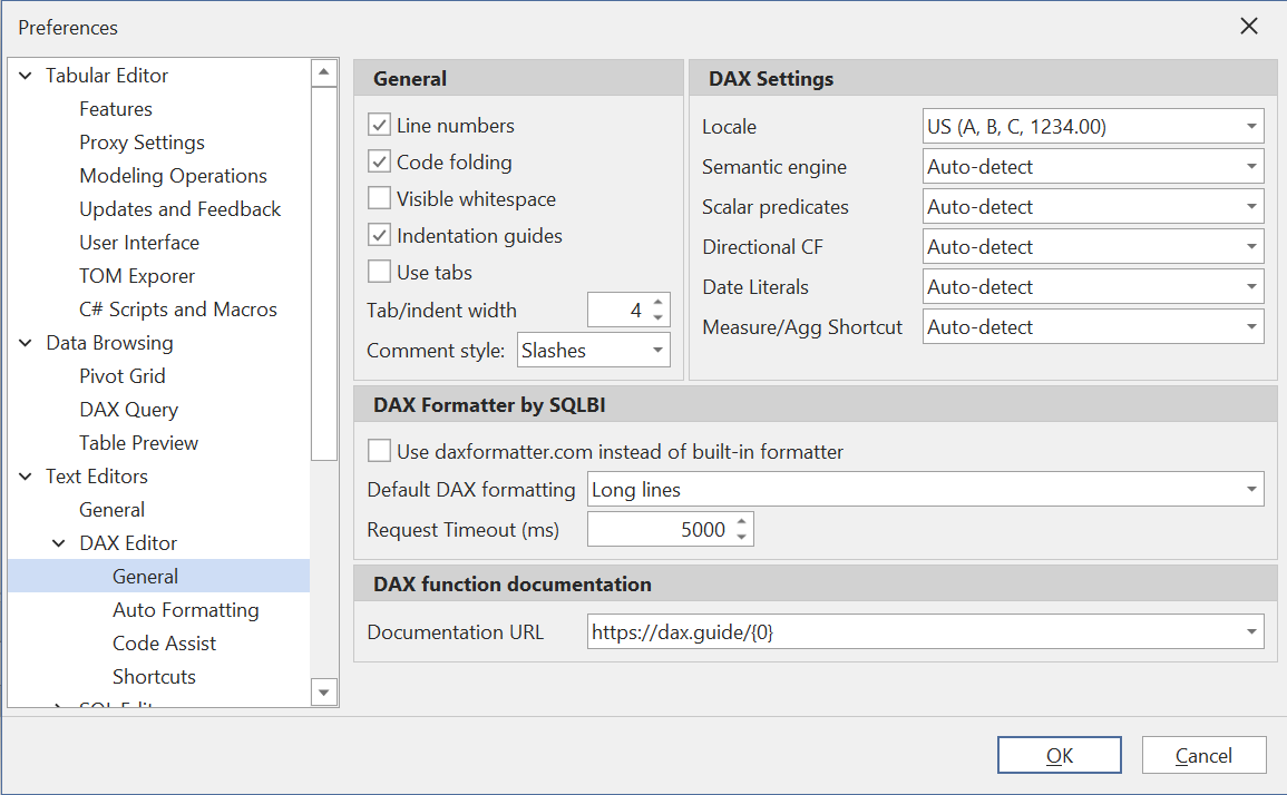 Dax Editor General