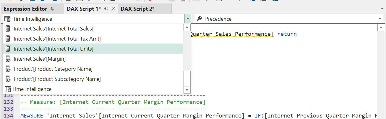 Dax Script Navigation