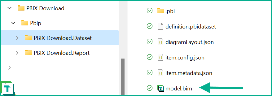 PBIP with Model file