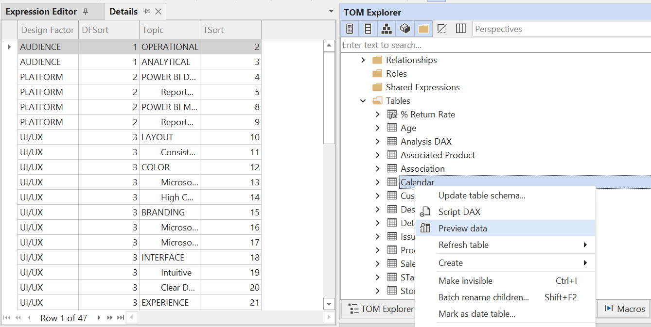 Preview Data