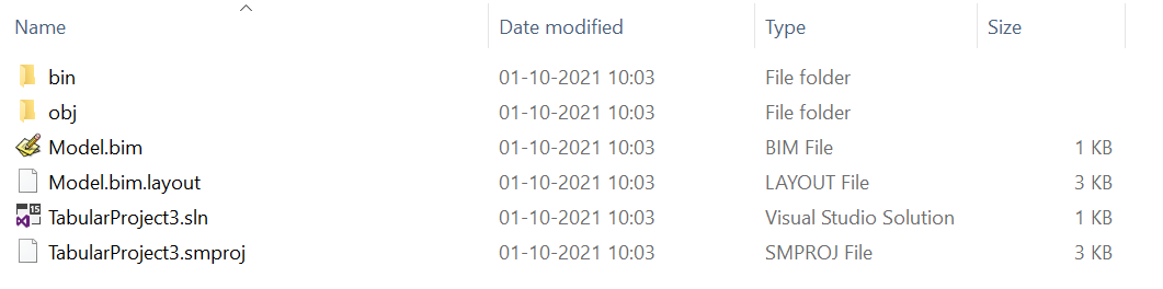 VS Project File Structure